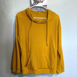 Waffle knit sweatshirt
